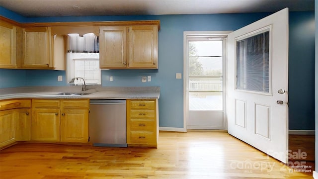 3124 Banks St, Lincolnton, NC 28092 - kitchen featuring stainless steel dishwasher, plenty of natural light, a sink, and light countertops