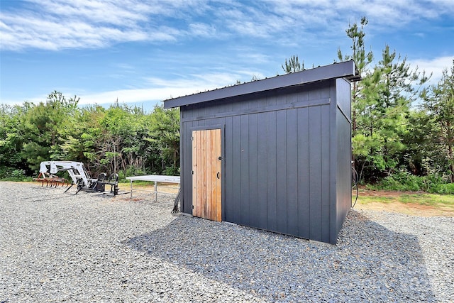 view of shed