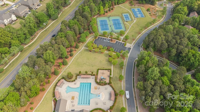 birds eye view of property