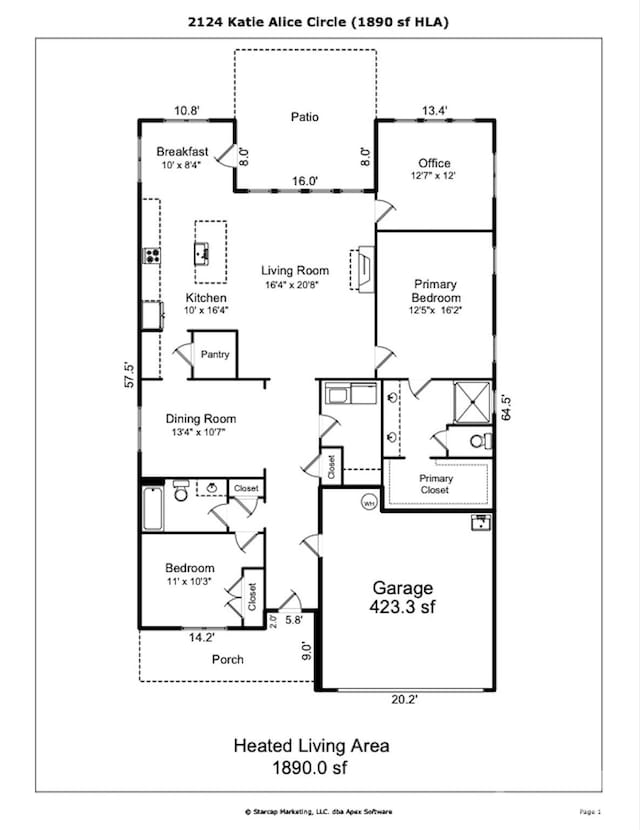 2124 Katie Alice Cir, Waxhaw, NC 28173 - view of room layout