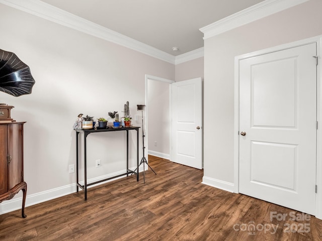 775 Summerfield Pl, Flat Rock, NC 28731 - bedroom featuring baseboards, crown molding, and wood finished floors