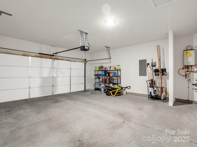 775 Summerfield Pl, Flat Rock, NC 28731 - garage with water heater, electric panel, and a garage door opener