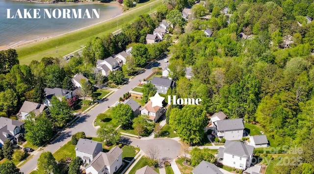 7409 Gilderstern Glen Ct, Huntersville, NC 28078 - aerial view with a water view and a residential view