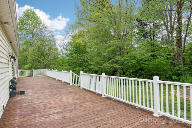 view of wooden deck