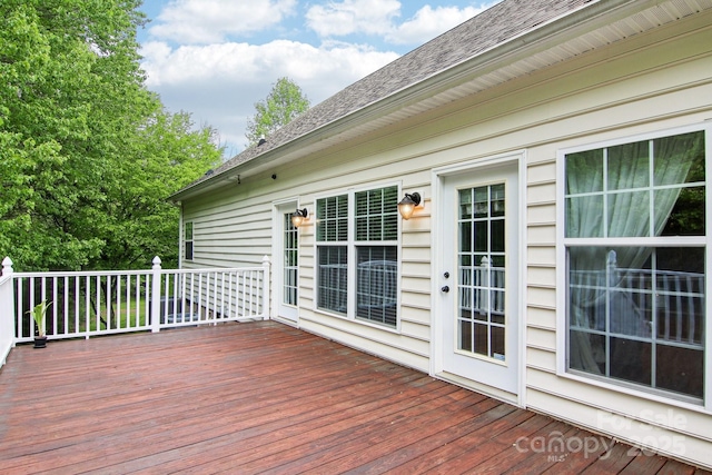 view of wooden deck