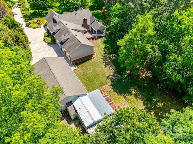 view from above of property