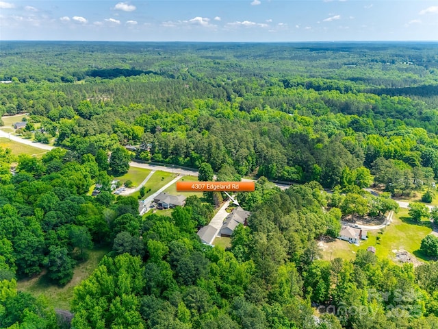 aerial view of a forest