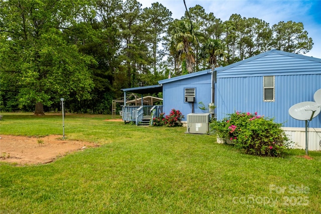 exterior space featuring central AC