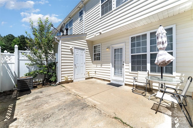 827 Gentlewinds Ct, Fort Mill, SC 29708 - view of patio with central air condition unit and fence
