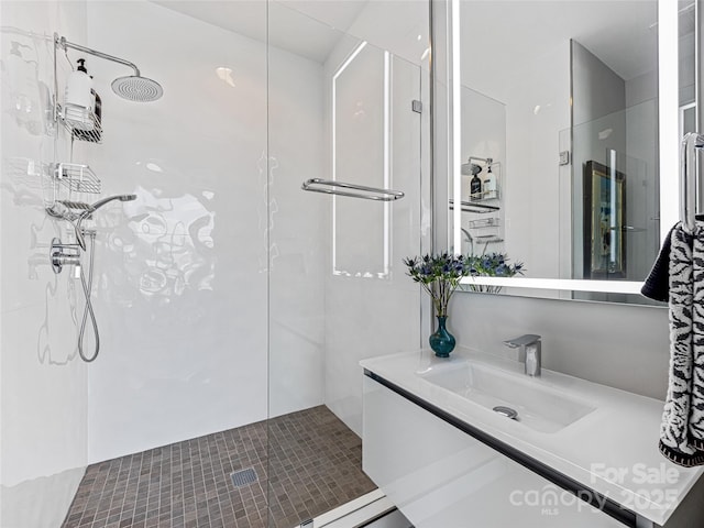 7 Patton Ave Unit 1503, Asheville, NC 28801 - full bath featuring a tile shower and vanity