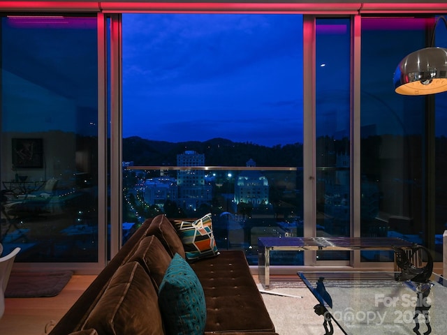 7 Patton Ave Unit 1503, Asheville, NC 28801 - balcony at night featuring a view of city lights
