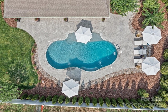 birds eye view of property