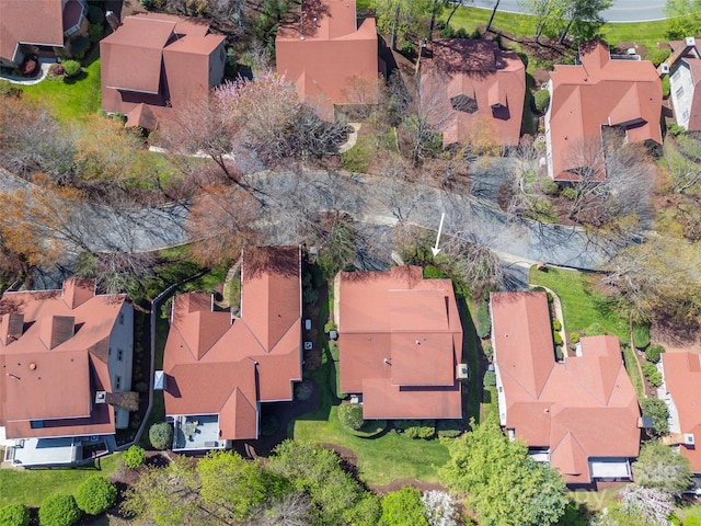 drone / aerial view with a residential view