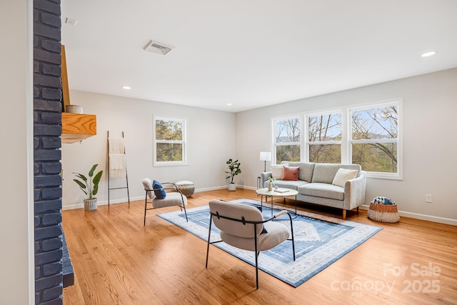 16 Graystone Rd, Asheville, NC 28804 - living room with baseboards, plenty of natural light, recessed lighting, and wood finished floors
