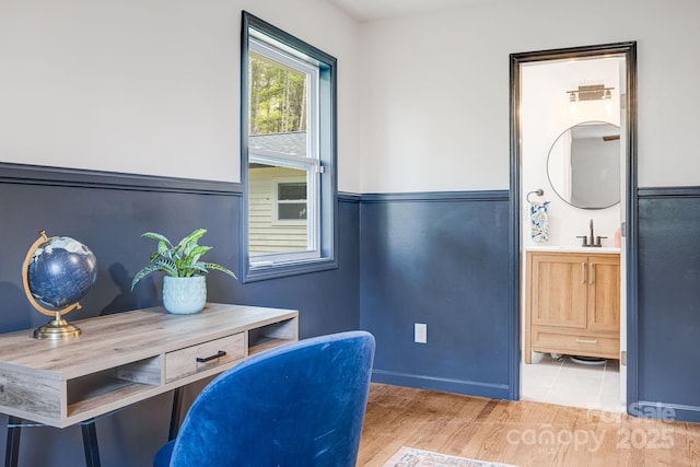 16 Graystone Rd, Asheville, NC 28804 - office area featuring a sink and wood finished floors