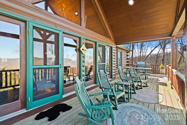 view of wooden terrace