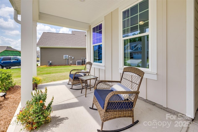3029 Trace Meadow Ct, York, SC 29745 - view of patio with central air condition unit and a porch