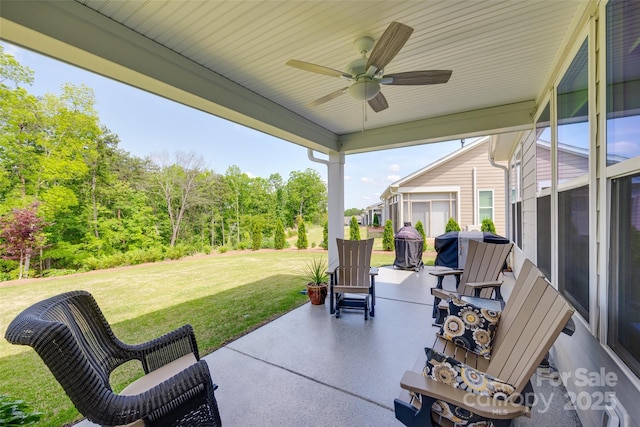 3029 Trace Meadow Ct, York, SC 29745 - view of patio / terrace with a ceiling fan