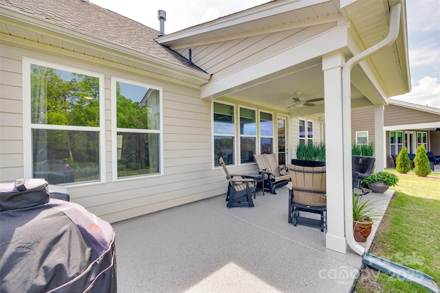 3029 Trace Meadow Ct, York, SC 29745 - view of patio / terrace featuring ceiling fan
