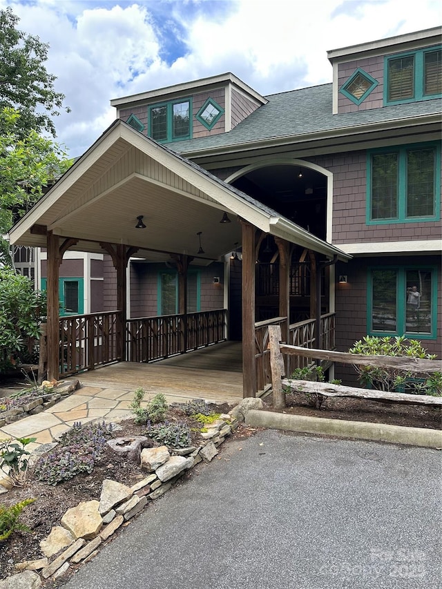 222 Creekside Way, Burnsville, NC 28714 - view of front of property with roof with shingles and a porch