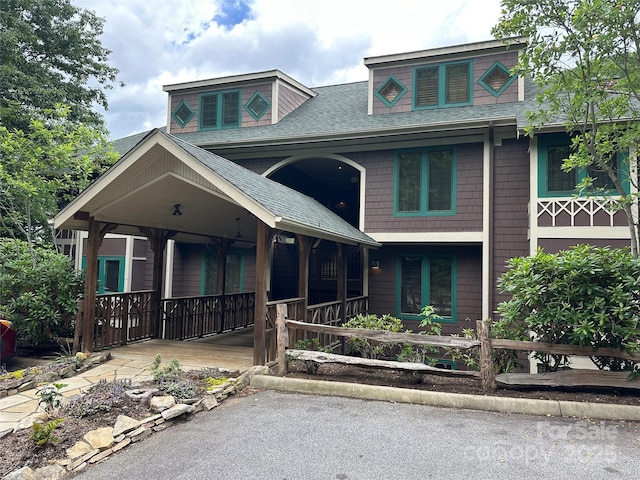 222 Creekside Way, Burnsville, NC 28714 - view of front of house featuring roof with shingles and a porch