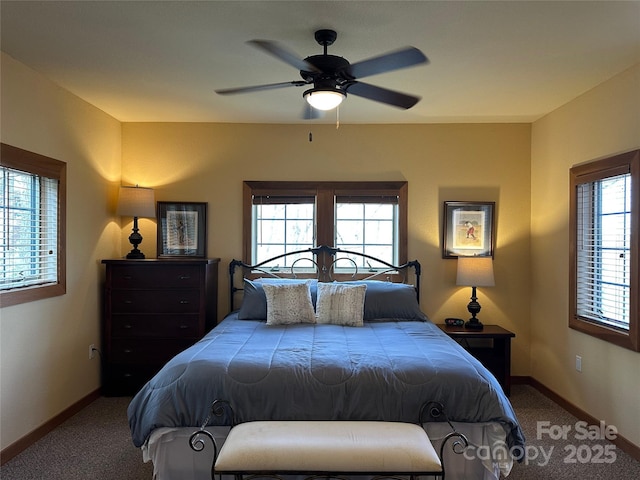 222 Creekside Way, Burnsville, NC 28714 - bedroom featuring carpet flooring and a ceiling fan
