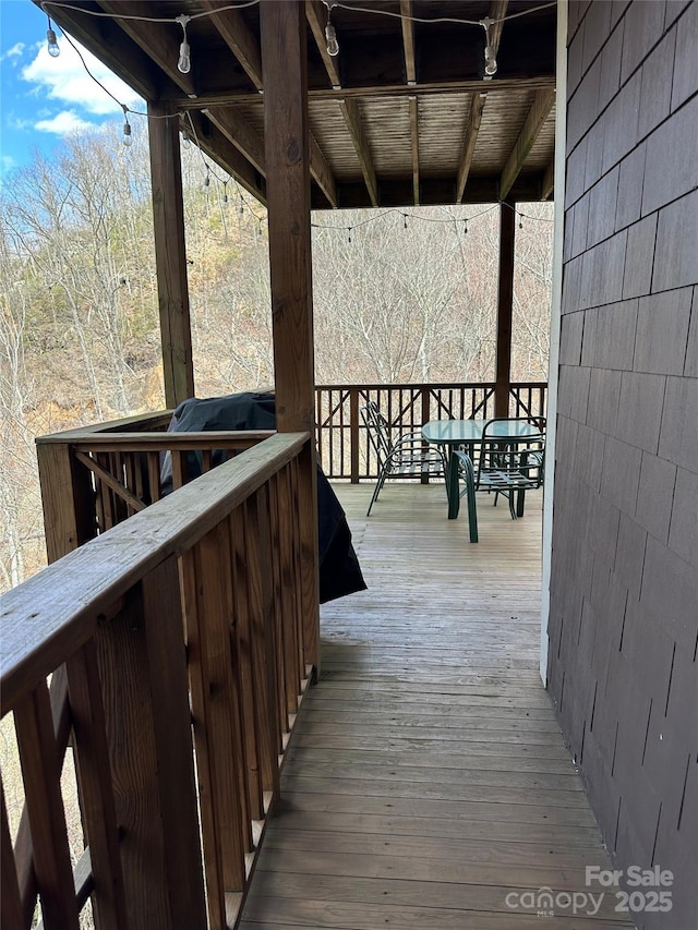 222 Creekside Way, Burnsville, NC 28714 - view of wooden deck