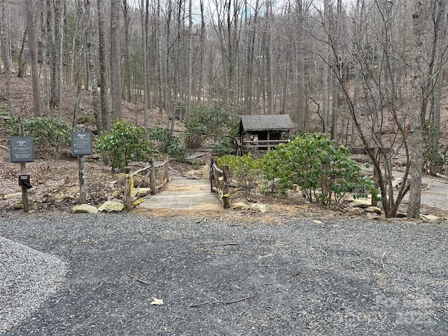 222 Creekside Way, Burnsville, NC 28714 - rustic home with a wooded view