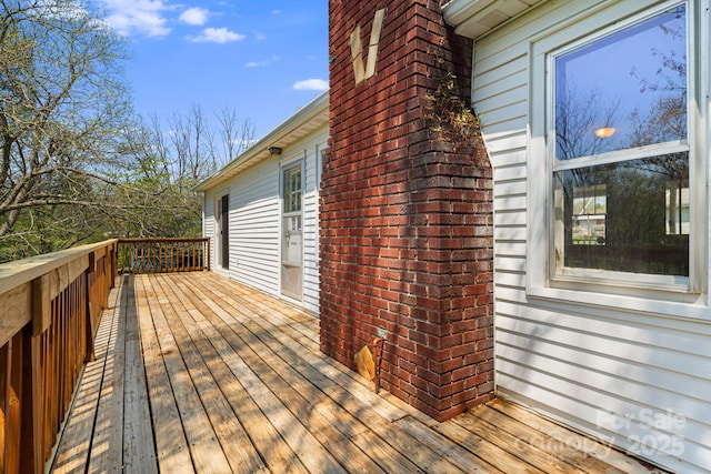 view of wooden deck