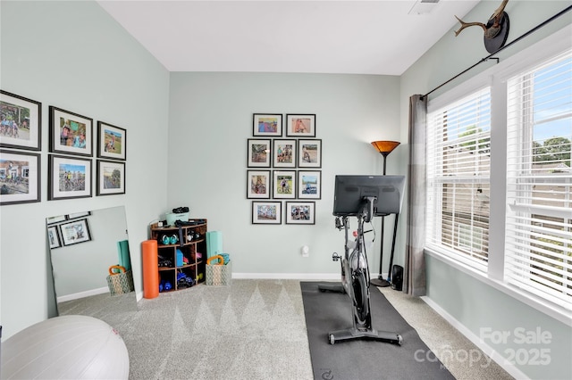 2655 Stonewood Vw, Kannapolis, NC 28081 - workout room featuring carpet flooring and baseboards