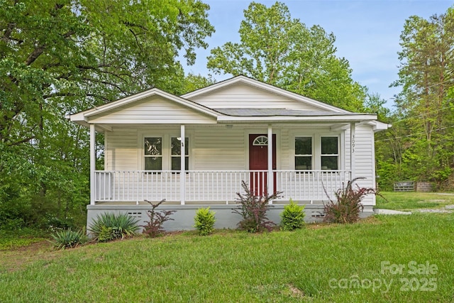 3093 Flat Gap Rd, Valdese, NC 28690 - view of front of house featuring covered porch and a front yard