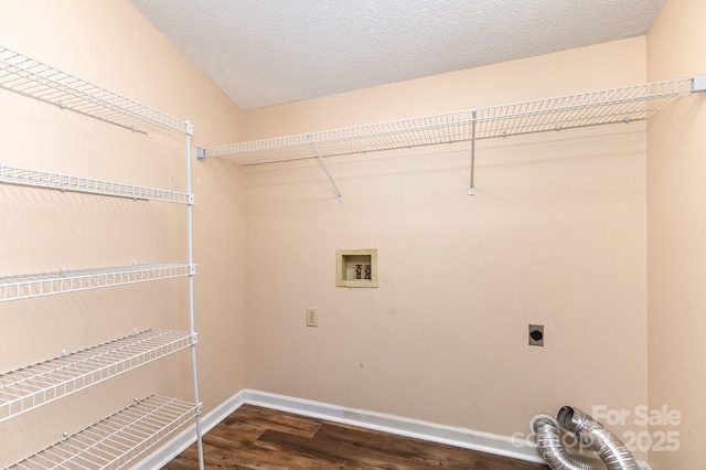 1468 Woodhurst Dr, Rock Hill, SC 29732 - laundry area featuring hookup for an electric dryer, wood finished floors, and hookup for a washing machine