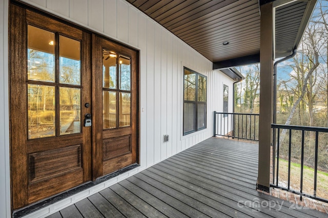 252 Big Lick Rd, Stanfield, NC 28163 - wooden deck featuring french doors