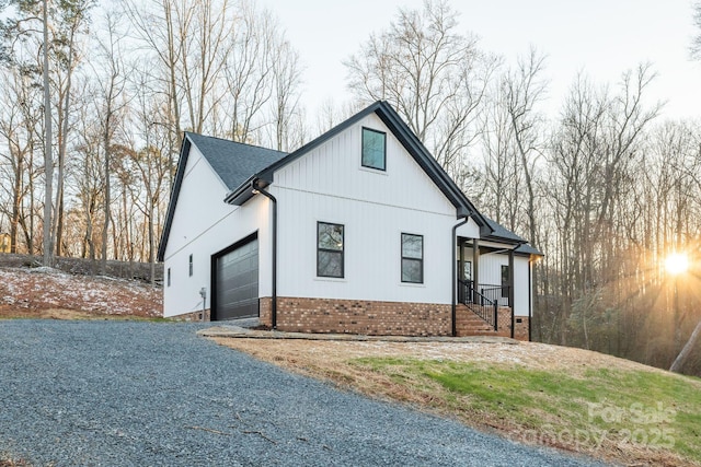 252 Big Lick Rd, Stanfield, NC 28163 - view of property exterior with an attached garage and driveway