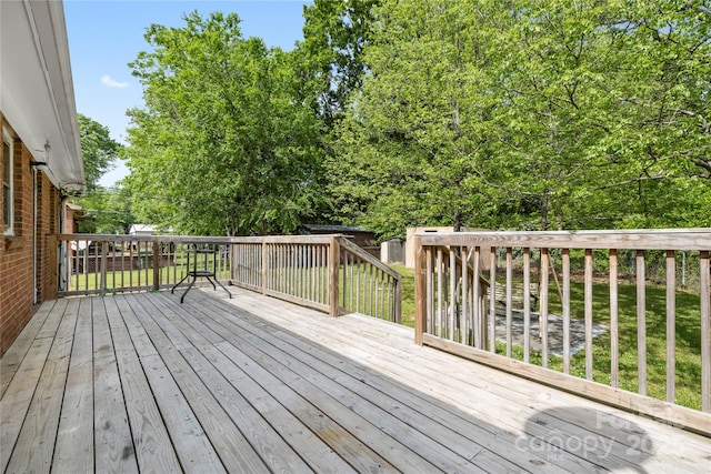 1053 Stoneybrook Ln, Rock Hill, SC 29730 - wooden deck featuring a storage unit