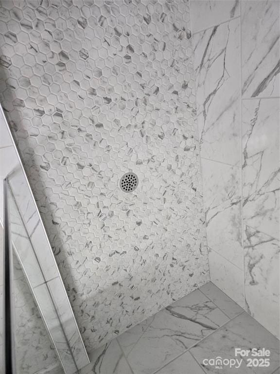room details featuring a tile shower