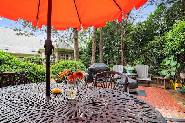 3420 Maryhurst Ln, Charlotte, NC 28226 - view of patio / terrace featuring outdoor dining area, a deck, and a grill