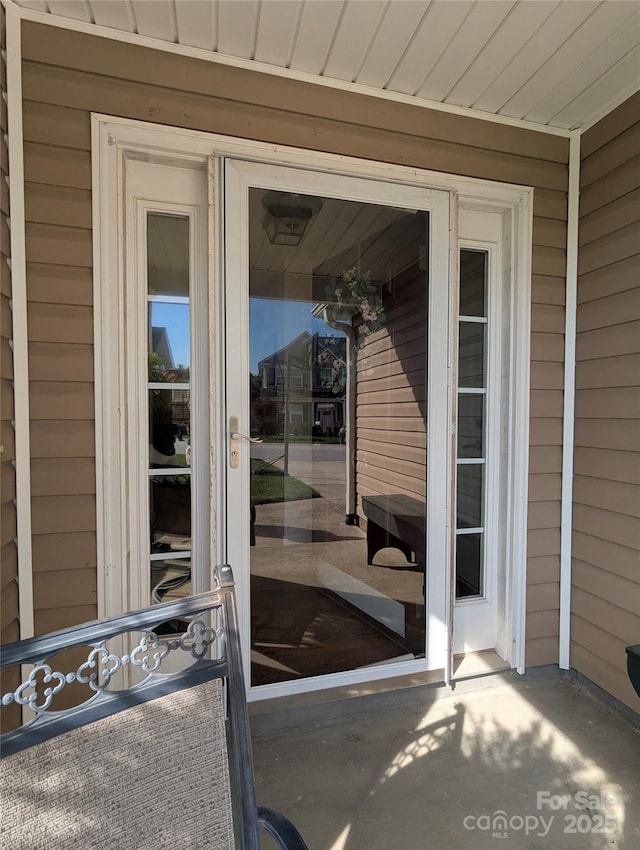 view of doorway to property