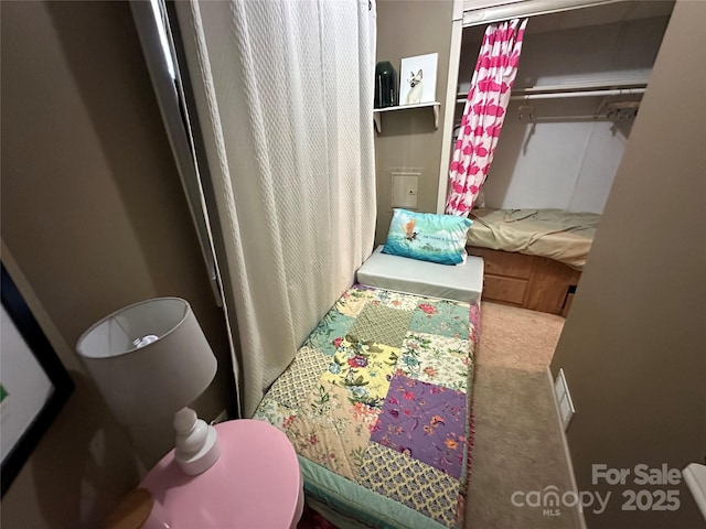 127 Hummingbird Cir, New London, NC 28127 - bedroom with carpet and a closet