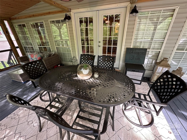 127 Hummingbird Cir, New London, NC 28127 - deck featuring outdoor dining area