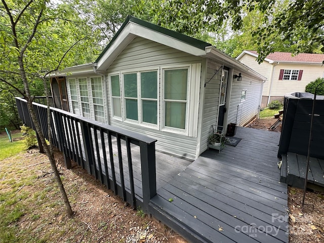 127 Hummingbird Cir, New London, NC 28127 - exterior space with a deck
