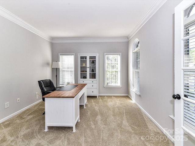 6005 Abergele Ln, Matthews, NC 28104 - office space featuring light colored carpet, plenty of natural light, and crown molding