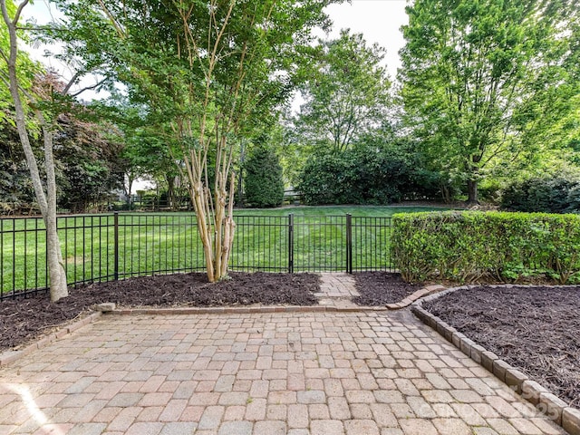 6005 Abergele Ln, Matthews, NC 28104 - view of patio / terrace with fence