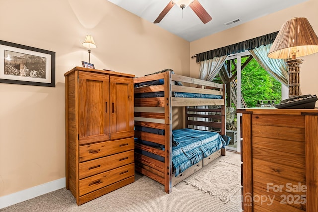 300 Falls View Dr, Lake Toxaway, NC 28774 - bedroom with light carpet and ceiling fan