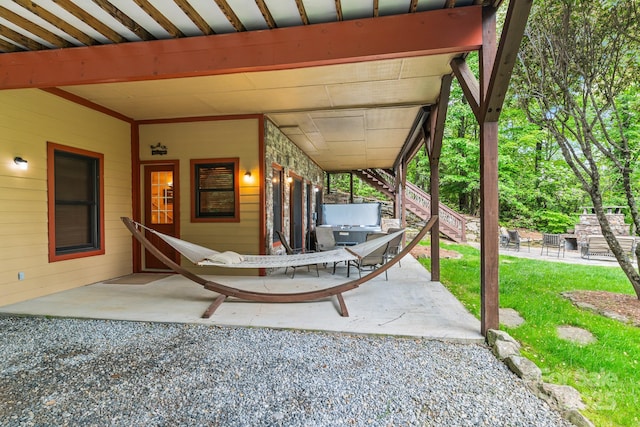 300 Falls View Dr, Lake Toxaway, NC 28774 - view of patio / terrace with stairway