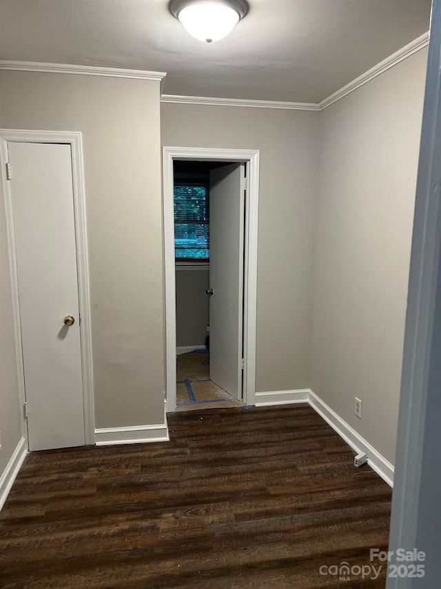 755 Victory Grove Church Rd, Lincolnton, NC 28092 - unfurnished bedroom with wood finished floors, ornamental molding, and baseboards