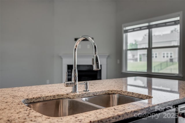 4926 Trayton Ave, Gastonia, NC 28056 - details featuring a sink and light stone countertops