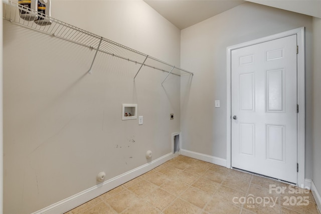 4926 Trayton Ave, Gastonia, NC 28056 - laundry room featuring washer hookup, laundry area, gas dryer hookup, baseboards, and hookup for an electric dryer