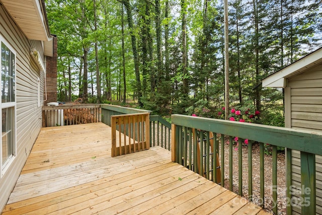 view of wooden deck