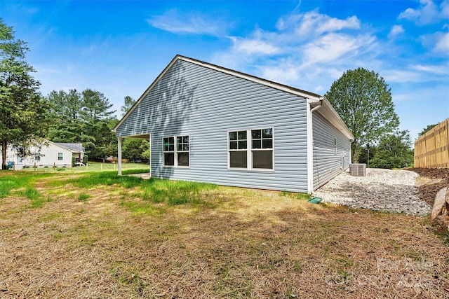 3567 Farmfield Dr, Claremont, NC 28610 - rear view of property with central AC